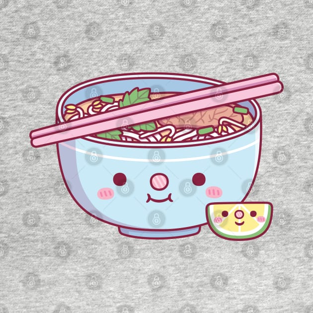 Cute Pho Rice Noodle And Lime Doodle by rustydoodle